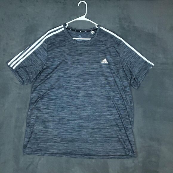 adidas Other - Adidas Shirt Mens 2XL Gray Primegreen Aeroready Three Stripes Athletic Logo Gym